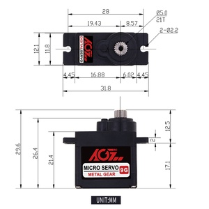 Nouveau Moteur Numérique Mini AGF B9DLM 9g à Engrenages Métalliques pour Avion à Voilure Fixe 2.2KG, Robot Jouet, GPS, Moteurs, Batterie Style Voiture - Product Image 5