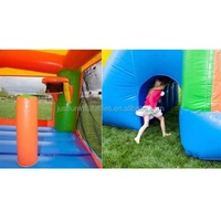 Nouveau design 7 en 1 château gonflable de toboggan de maison de saut jaune avec combo de toboggan pour enfants et enfants