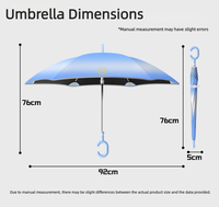 Parapluie à poignée anneau personnalisé avec logo pour enfants, embouts de sécurité arrondis anti-pincement, protection solaire pour l'école, l'extérieur, les cadeaux promotionnels et la vente au détail