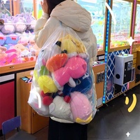 Sac à dos à cordon transparent personnalisé sacs d'emballage en plastique étanches pour poupée peluche ours griffe