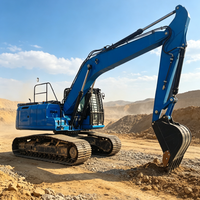 Excavatrice sur chenilles hydraulique de 24 tonnes, 153 kW, 205 CV, adaptabilité supérieure aux terrains difficiles, pour travaux civils hydrauliques lourds