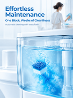Bloc nettoyant WC 2-en-1, nettoyant cuvette de toilettes à nettoyage en profondeur, comprimés nettoyants pour toilettes à fraîcheur longue durée