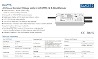 Contrôleur de tension constante Skydance D4-WPS IP67 étanche 4 canaux 12V 24V 36V 48VDC RGB/RGBW RDM & DMX512 Décodeur