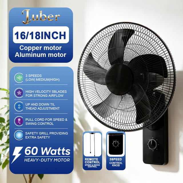 Quiet Plastic Electric Wall Fan with Safety Grill Oscillating High Airflow Cooling Fan for Commercial Outdoor Use