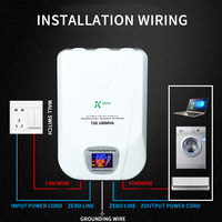 Regulador de Voltaje Automático AVR de Pared Personalizado de 1kva 2kva 3kva 5kva 10kva Tipo 220V para Electrodomésticos