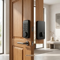 Serrure intelligente Tuya en aluminium, serrure à pêne dormant numérique, empreinte digitale, mot de passe, clé, carte intelligente, serrure de porte WiFi, application pour la maison et l'hôtel