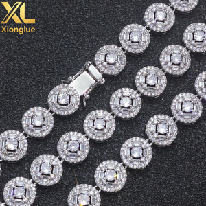 European & American Hip-Hop Round Candy Chain Mixed-Inlaid Zircon Trendy Versatile Jewelry for <b>Men</b> Necklace & Bracelet Customize - Product Image 4