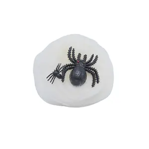 Lustiges gruseliges Gespenst gruselige Spinne-Spinne realistische Kunststoff-Spinnenspielzeuge Halloween-Plack-Requisiten Dekorationen