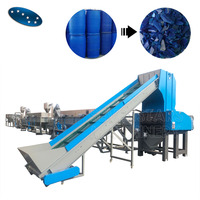 500 kg/h Residuos de plástico HDPE Botella de leche Reciclaje Trituradora Lavadora Secadora