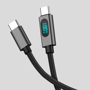 <span class=keywords><strong>สาย</strong></span> USB อัจฉริยะแบบพกพา100วัตต์5A <span class=keywords><strong>ชาร์จ</strong></span>เร็วสำหรับโทรศัพท์มือถือซัมซุง Type-C พร้อมแจ็กเก็ตไนลอนความยาว1ม. สำหรับการใช้งานในคอมพิวเตอร์ - Product Image 3