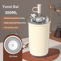 Botol Minum Kopi Vakum Isolasi Stainless Steel 316 untuk Kantor dan Perjalanan, Dua Fungsi, Isolasi Termal 6-12 Jam