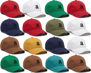 Casquette de baseball unisexe en coton, style minimaliste, avec logo brodé 3D personnalisé bicolore et lettres alphabétiques, faible MOQ - Product Image 1