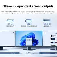 Mini PC MINISFORUM UM750 Neo, processeur AMD Ryzen Z1, haute performance pour le travail de bureau et les jeux, avec port réseau 2.5G
