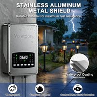 Transformateur extérieur basse tension certifié ETL 300W pour villa et jardin, DC 12V/24V, avec capteur photocellule, pour éclairage paysager