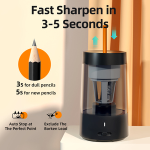 Temperamatite completamente automatico, temperamatite <span class=keywords><strong>elettrico</strong></span> a colori ricaricabile, arresto automatico, adatto per n. 2/casa/scuola - Product Image 5