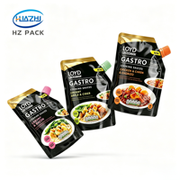 Pochettes d'emballage alimentaire avec bec verseur latéral pour beurre de cacahuète, sauce tomate, sachets de ketchup, sacs d'emballage liquide