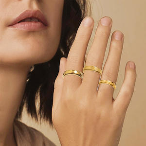 J Matte Finish Anxiety <b>Spinner</b> <b>Rings</b> Titanium Steel Inlaid Zircon Rotating Anxiety <b>Ring</b> - Product Image 3