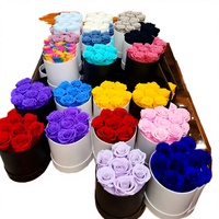 Boîte Cadeau Rose Éternelle – Fleur Préservée Faite à la Main, Style Moderne pour la Saint-Valentin, Mariage, Anniversaire, Fête des Mères, Noël