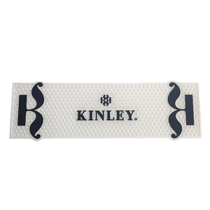 Black White Silicone <b>Bar</b> Rail Mat Vintage Carved Edge Design Non-Slip Spill Proof <b>Bar</b> <b>Runner</b> Mat for Cafes <b>Bars</b> - Product Image 2