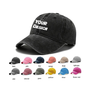 Tùy Chỉnh Rửa Sạch Mặc Retro Thể Thao Mũ Bóng Chày Chất Lượng Cao Thêu Logo Cho Nam Giới Và Phụ Nữ - Product Image 1