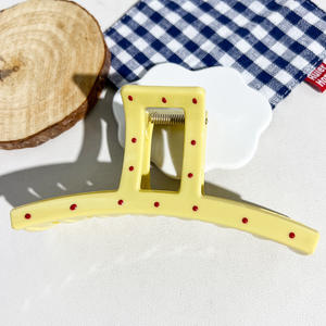 Pinces à cheveux en gros de couleur unie, pinces crocodiles en plastique, style coréen, plusieurs modèles de pinces à fleurs pour femmes et filles - Product Image 6