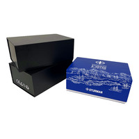 Nouveautés - Boîte cadeau pour vin en carton rigide noir de luxe avec fermeture magnétique, anti-rayures, laminage mat, revêtement UV