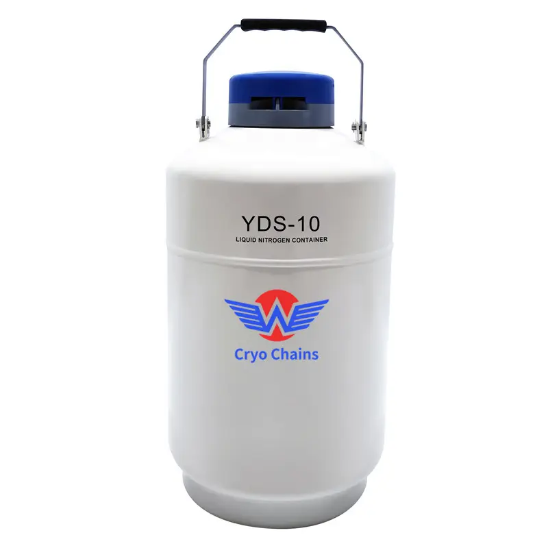 कम परिचालन लागत वाली छोटी नाइट्रोजन बोतल वायु परिवहन YDH YDS-20 वीर्य के लिए 5 लीटर कंटेनर तरल नाइट्रोजन कीमत