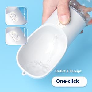 Grosir botol air anjing portabel <span class=keywords><strong>3</strong></span>-in-1, mangkuk hewan peliharaan pola Solid, cangkir perjalanan ramah lingkungan dapat dilipat gantung - Product Image 3