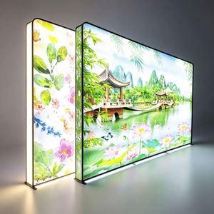 Double Sided Fabric <b>Box</b> LED Tension Lightbox for Portable Exhibition Display Stand <b>Advertising</b> Backdrop Wall Signage with Bag - Product Image 1