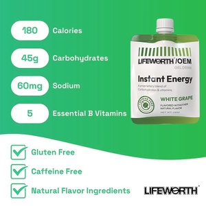 Lifworth trái cây-hương vị thể thao năng lượng gel sức chịu đựng mạnh mẽ tập luyện bổ sung với nhân sâm cho đi xe đạp - Product Image 3