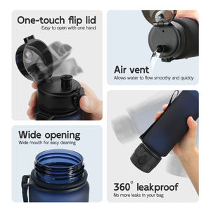 Borraccia Sportiva UZSPACE, Antigoccia e Senza BPA in Plastica Tritan Riutilizzabile, Regalo Ideale per Viaggi Palestra Scuola - Product Image 3