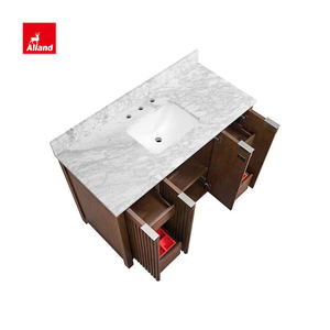 Mobile <span class=keywords><strong>Bagno</strong></span> Moderno in Legno Alland Guangdong con Lavabo e Specchio per Hotel e Costruttori di Case Personalizzate - Product Image 5