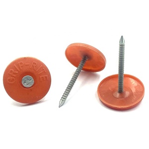 Clous à tête plastique pour béton avec petite capuchonnette en plastique, fabrication à Tianjin - Product Image 1
