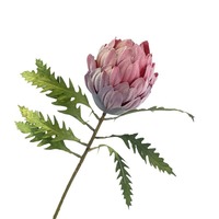 Buah Kaktus Buji Buji Buatan Berlapis Sutra Bunga Protea Kecil Hiasan Meja Makan Rumah