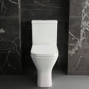 Zweiteiliges Randloses Stand-WC mit P-Siphon, Hochwertiger Verlängerter Toilettensitz, Komfort-Höhe - Product Image 5