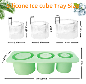 2024 mùa hè nóng bán tái sử dụng BPA free Silicone lớn Vòng Rỗng Xi lanh <span class=keywords><strong>ice</strong></span> cubes Maker khay khuôn cho Stanley cup phụ kiện - Product Image 2