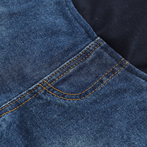 Pantaloni <span class=keywords><strong>premaman</strong></span> traspiranti in morbido denim <span class=keywords><strong>pantaloncini</strong></span> a vita bassa con supporto per il ventre - Product Image 4