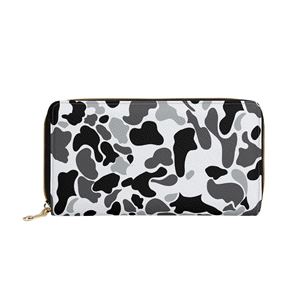 Nuovo <span class=keywords><strong>Portafoglio</strong></span> Personalizzato <span class=keywords><strong>Rosa</strong></span> Camouflage con Zip per Donne, in Pelle PU, Grande Capacità, Minimalista, Porta Carte Cloud Camo - Product Image 4