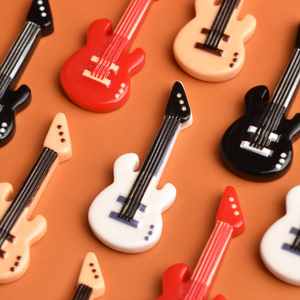 <b>Mini</b> Electric Guitar Resin Flatback Cabochon Religious Fairy for DIY Handmade Jewelry Making Charms - Product Image 4