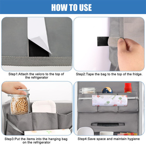 Fridge Organizers for <b>College</b> Dorm Fridge Dust Cover for Refrigerators Hanging Mini Fridge Caddy Organizer Storage <b>Bag</b> - Product Image 4