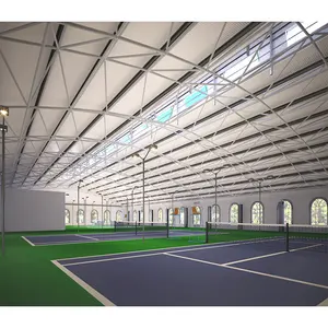 Hafif çelik alan kafes şirketi spor stadyumu çatı varil tasarımı