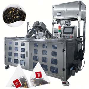 Sac intérieur triangle à ultrasons Machine d'emballage de sac extérieur préfabriqué Fleurs de rose séchées Tranches de pomme citron lavande chrysanthème - Product Image 1