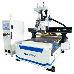 CAMEL CNC 1325 4x8ft 3-axis kitchen cabinet door making machine cnc router with saw blade