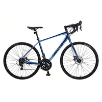 Vélo de route à pignon fixe 26 pouces 27 vitesses en acier haute teneur en carbone, ultra-léger, pour adultes, idéal pour la ville et les trajets quotidiens, et l'exercice sur route.