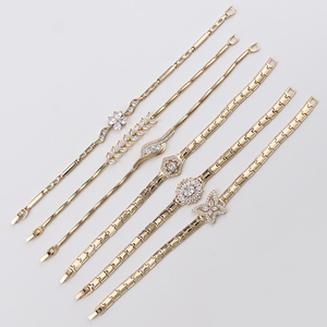 Gioielli Liwan all'ingrosso braccialetti di moda placcato oro fornitore di gioielli Punk bracciali orologio da uomo da donna braccialetti - Product Image 2