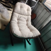Fauteuil à bascule en métal soigneusement sélectionné, style moderne et minimaliste, chaise longue de salon, chaise individuelle décontractée de luxe léger