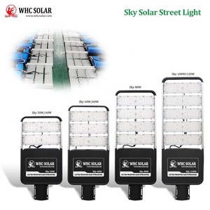 Lampione Solare Integrato WHC Lumiere De Rue Solaire Cina 40W 50W 80W 150W 500W 1000W con Pannello Solare - Product Image 4