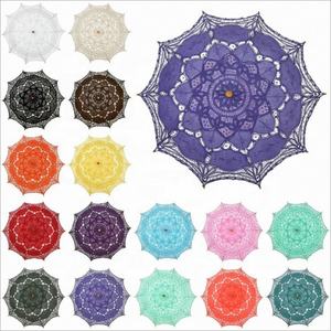 Parasol en dentelle blanche Parasol uni pour décoration et centre de mariage Parasol en dentelle multicolore pour l'extérieur - Product Image 5
