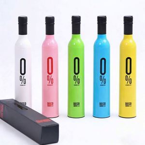21 Inch 8 K Wholesale 3 Fold Cheap Custom Logo Design Solid Color Promo Business Gift <b>Wine</b> <b>Bottle</b> Umbrella - Product Image 1