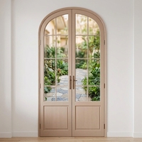 Portes intérieures en chêne blanc à double arche, conformes aux normes européennes, isolation phonique, design moderne pour salon et appartement